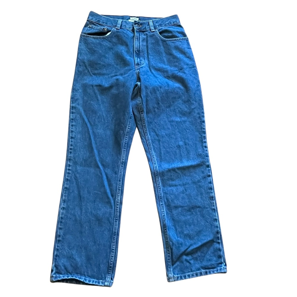 LL Bean Original Fit Jeans Womens 10 Regular Blue Straight Leg Denim - Picture 2 of 5
